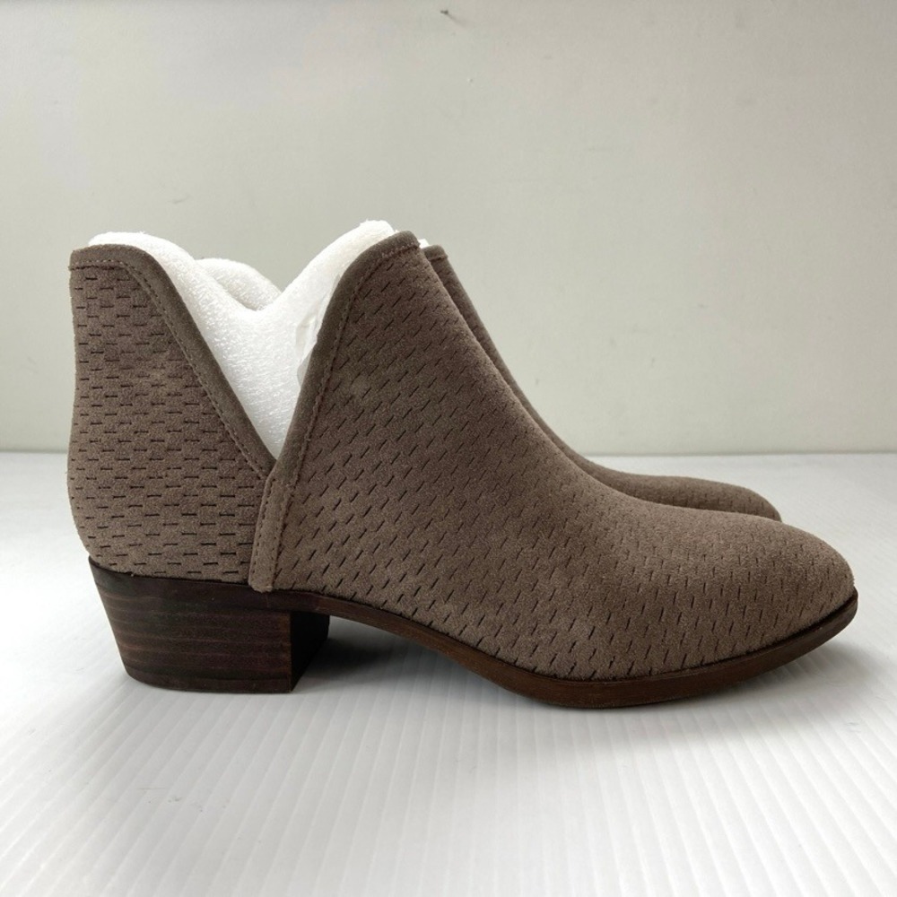 Lucky Brand Baley Taupe Suede Leather Ankle Bootie‎ Womens 10M NEW